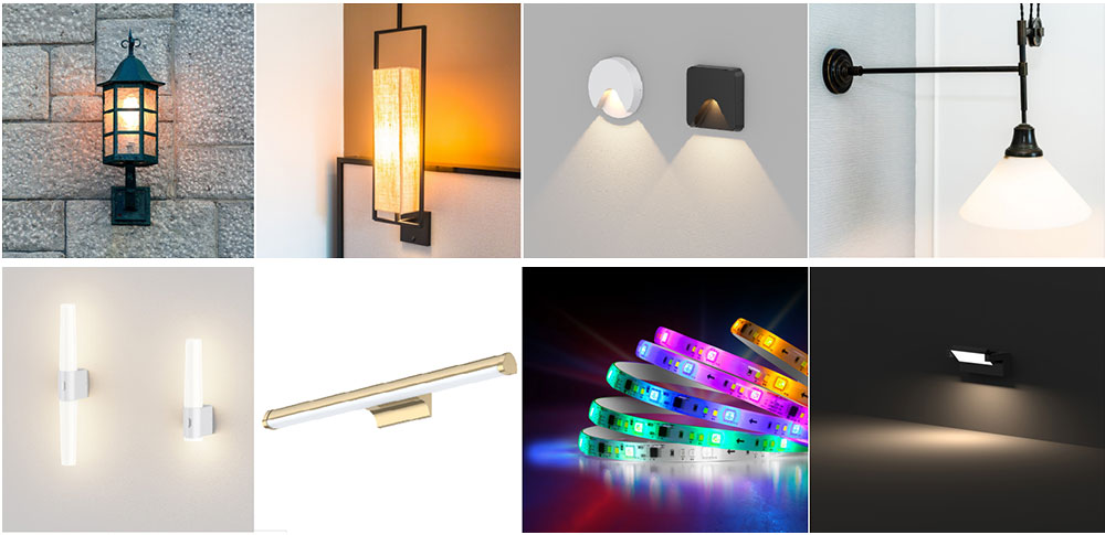 8 types of wall lights