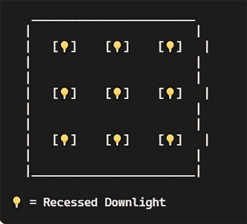 RECESSED SPACING MEASURE INSTALLATION