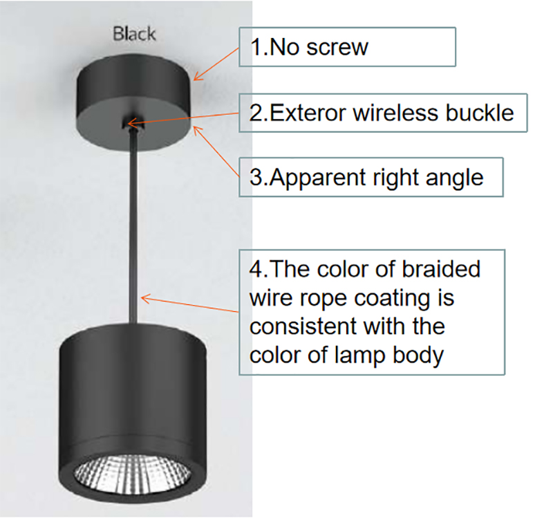 Pendant light with no screw