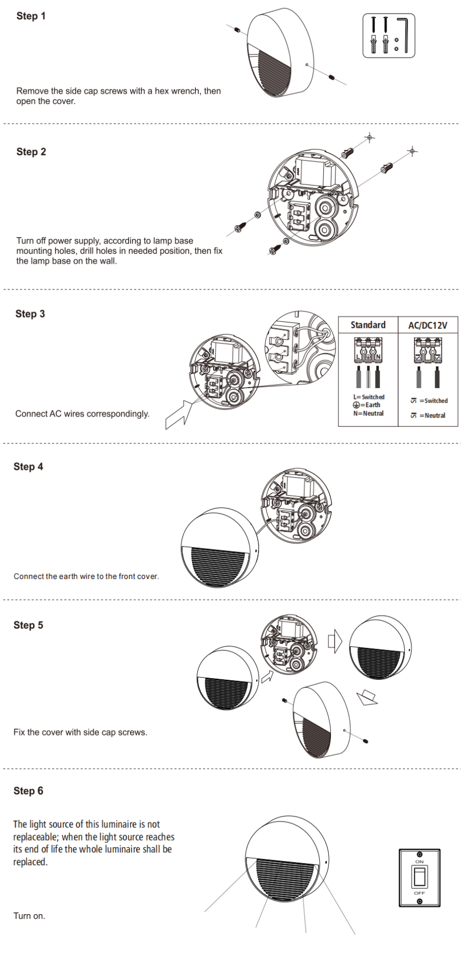 surface mounted step light installation guide