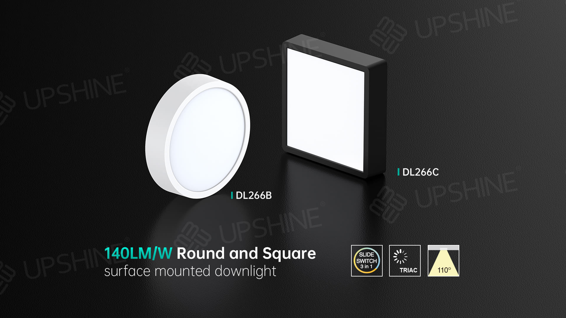 round and square surface mounted downlight 1