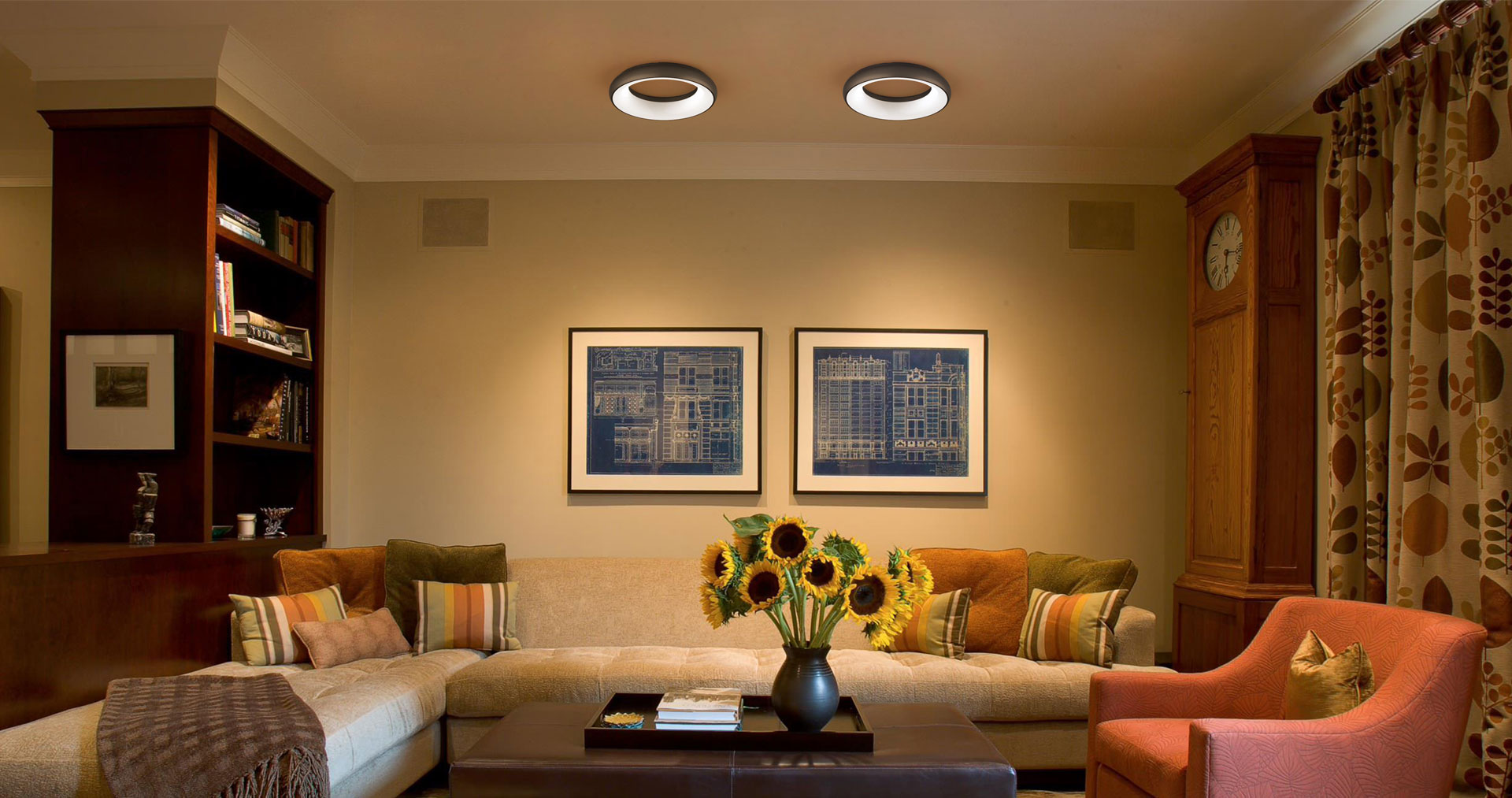 spotlights in living room ceiling
